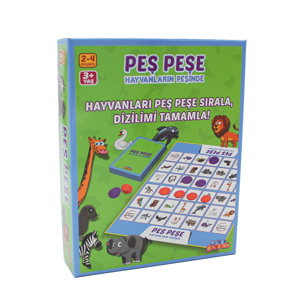 Peş Peşe Hayvanların Peşinde Eğitici Çocuk Oyunu