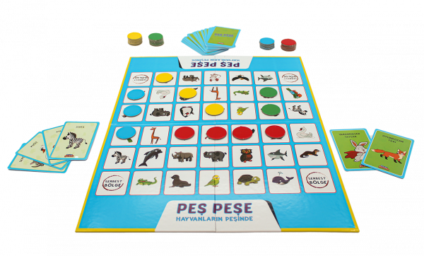 Peş Peşe Hayvanların Peşinde Eğitici Çocuk Oyunu